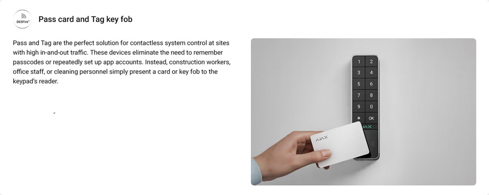 AJAX KEYPAD OUTDOOR WHITE