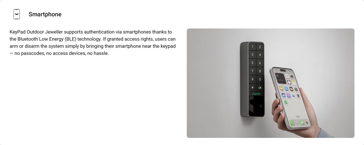 AJAX KEYPAD OUTDOOR WHITE