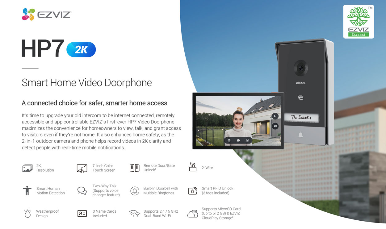EZVIZ HP7 Smart Home Video Doorphone Kit