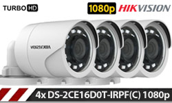 HikVision DS-2CE16D0T-IRPF(C) 2.8mm Κάμερα Bullet 2Mpixels 1080p TURBOHD 4in1 IP67 Smart IR 20m