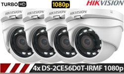 HIKVISION DS-2CE56D0T-IRMF(C) 2.8mm TURBOHD κάμερα Dome 2Mpixels 1080p 4σε1 IP67 Smart IR 25m