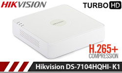 HIKVISION DS-7104HQHI-K1(S) TURBO HD DVR 4 καμερών H.265+ 1080p, Audio over Coaxial
