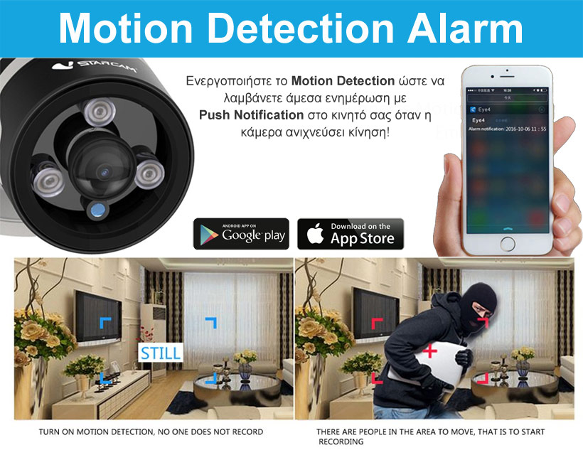 Vstarcam C18S IP Camera Motion Detection