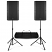 SET-DJ AUDIO 73 Επαγγελματικό Σετ Αυτοενισχυόμενα 2x VONYX VSA15 Bi Active   Βάσεις   Τσάντα