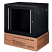 STEEL 06U6045-BL-F - Επίτοιχη καμπίνα 6U με βάθος 450mm ''Flat Pack'' Μαύρη