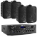 SET-PA AUDIO 116 POWER DYNAMICS Ωμικό Σετ ενισχυτή 2 Ζωνών PV220BT 2x 50 Watt και 4x Ηχεία τοίχου BGO30 B