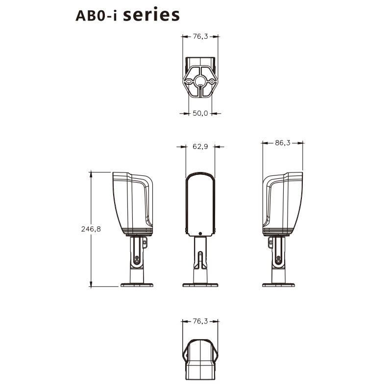 Alean ABO-i40 Ζεύγος Aνιχνευτών Beams Μονής Δέσμης 40 Μέτρων 3 Συχνοτήτων με Ενσωματωμένη Βάση