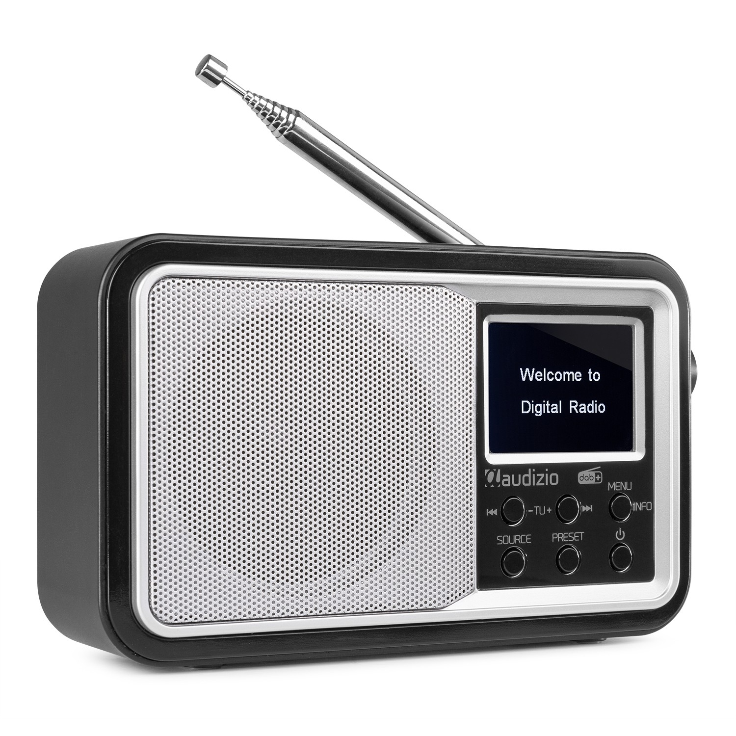 AUDIZIO PARMA SILVER Φορητό Ραδιόφωνο DAB+ FM με Bluetooth και Ξυπνητήρι 102.204