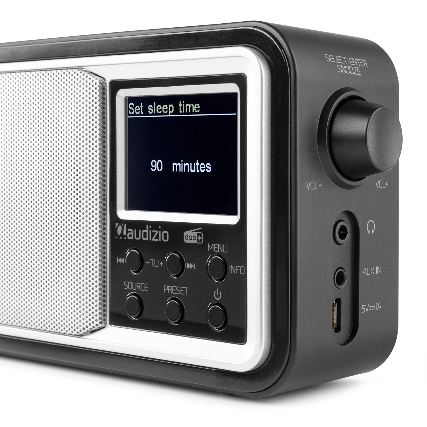 AUDIZIO PARMA SILVER Φορητό Ραδιόφωνο DAB+ FM με Bluetooth και Ξυπνητήρι 102.204