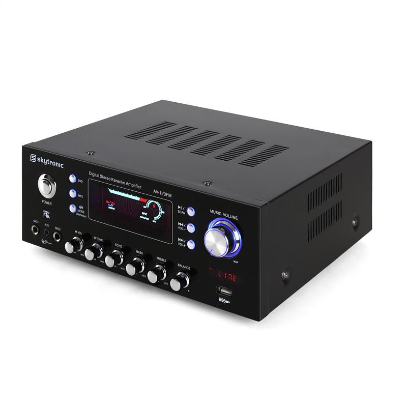 SKYTRONIC AV120FM Stereo Karaoke Ενισχυτής 2 x 60 Watt FM / USB 103.