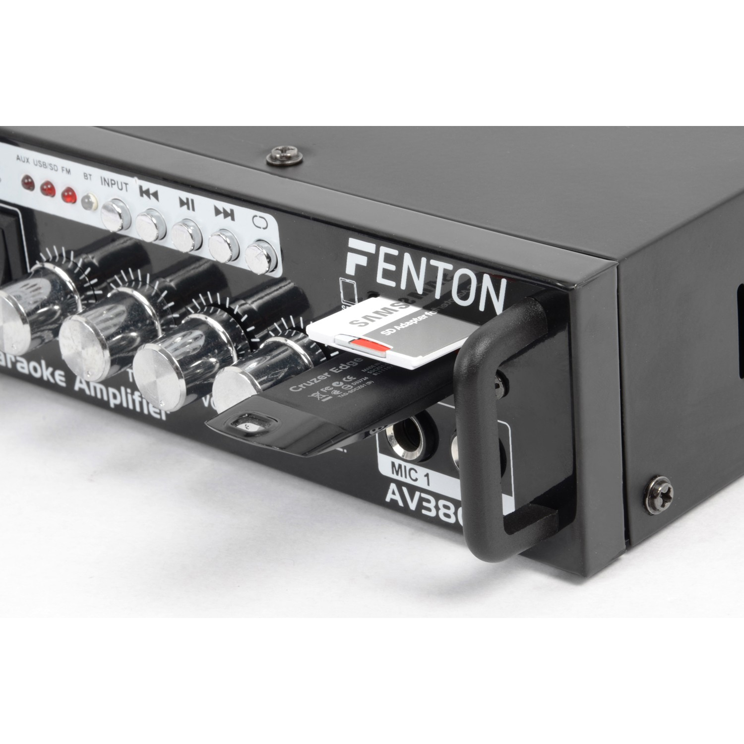 FENTON AV380BT Πλήρες Karaoke πακέτο με ενισχυτή USB/SD/MP3/FM/BT ηχεία και 2 μικρόφωνα 103.145