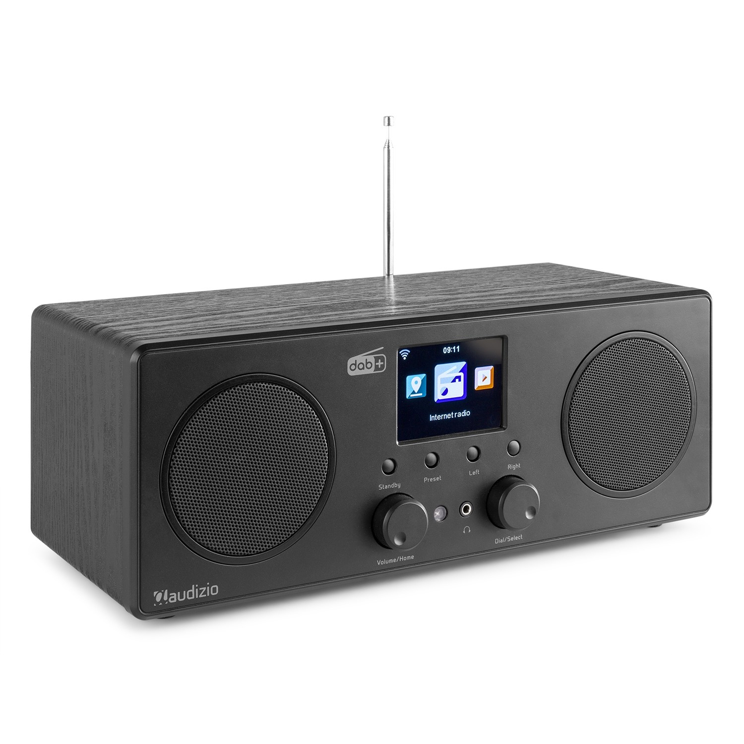 AUDIZIO BARI BLACK Ραδιόφωνο Wi-Fi Internet STEREO DAB+ FM με Bluetooth και Ξυπνητήρι 102.232