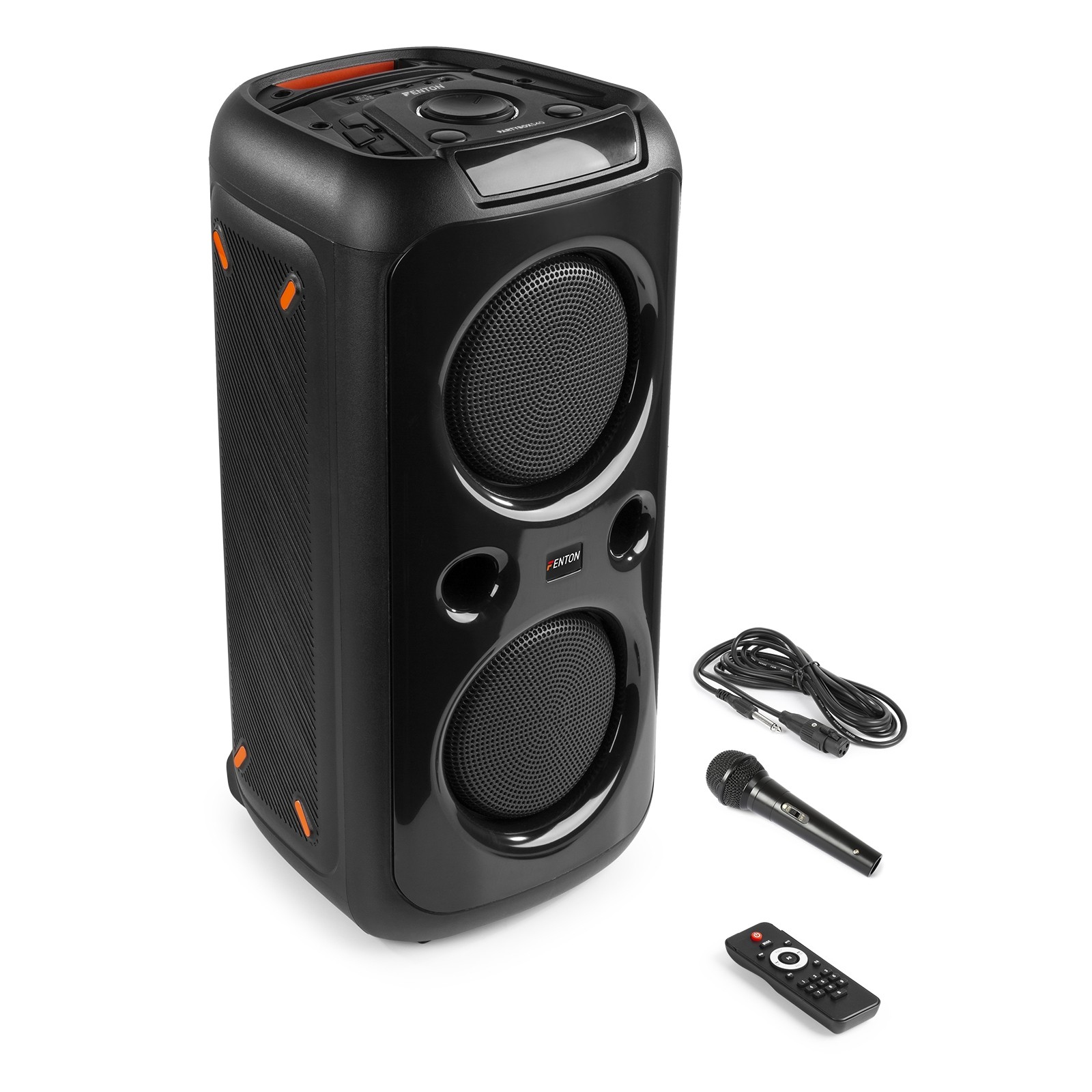 FENTON BOOMBOX540 Party Speaker Επαναφορτ. 2x 8'' - 240 Watt Max FM/ AUX/ microSD/ USB/ BT 178.376