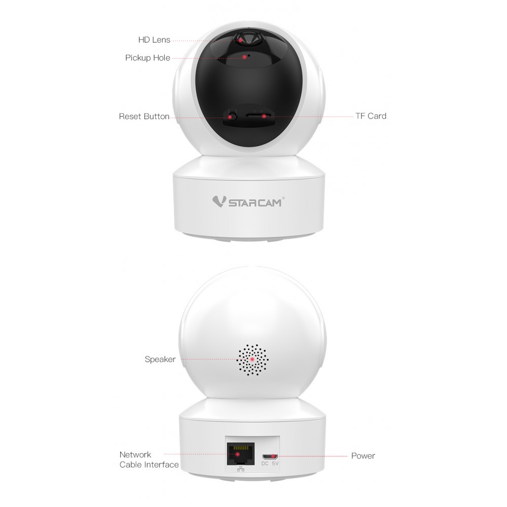 Vstarcam CS49Q 4Mpixels Ρομποτική Ασύρματη IP κάμερα - Dual WiFi 2.4Ghz 