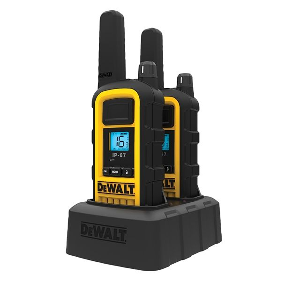 DEWALT DXPMR800 Ζεύγος Walkie Talkie PMR 16 Καναλιών IP67 με βάση