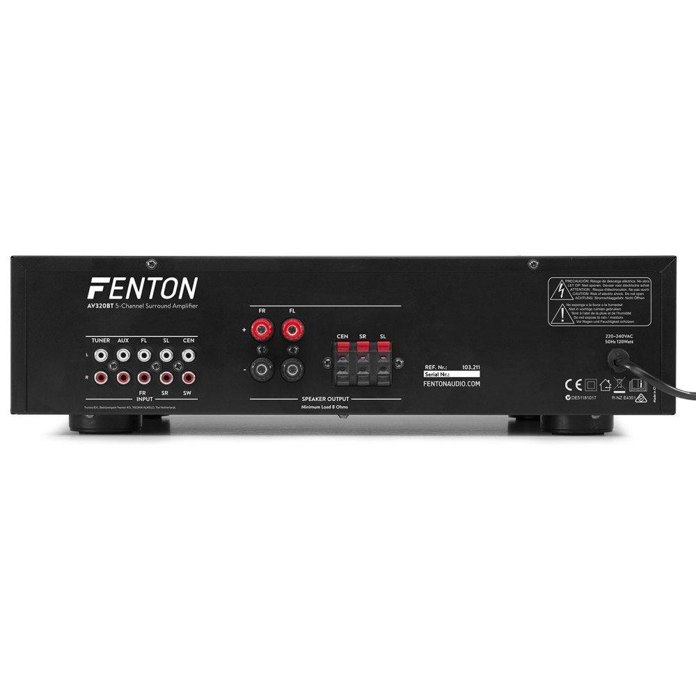 FENTON AV320BT 5-Channel HiFi Surround amplifier 2x 100 Watt με USB/MP3/ BLUETOOTH 103.211