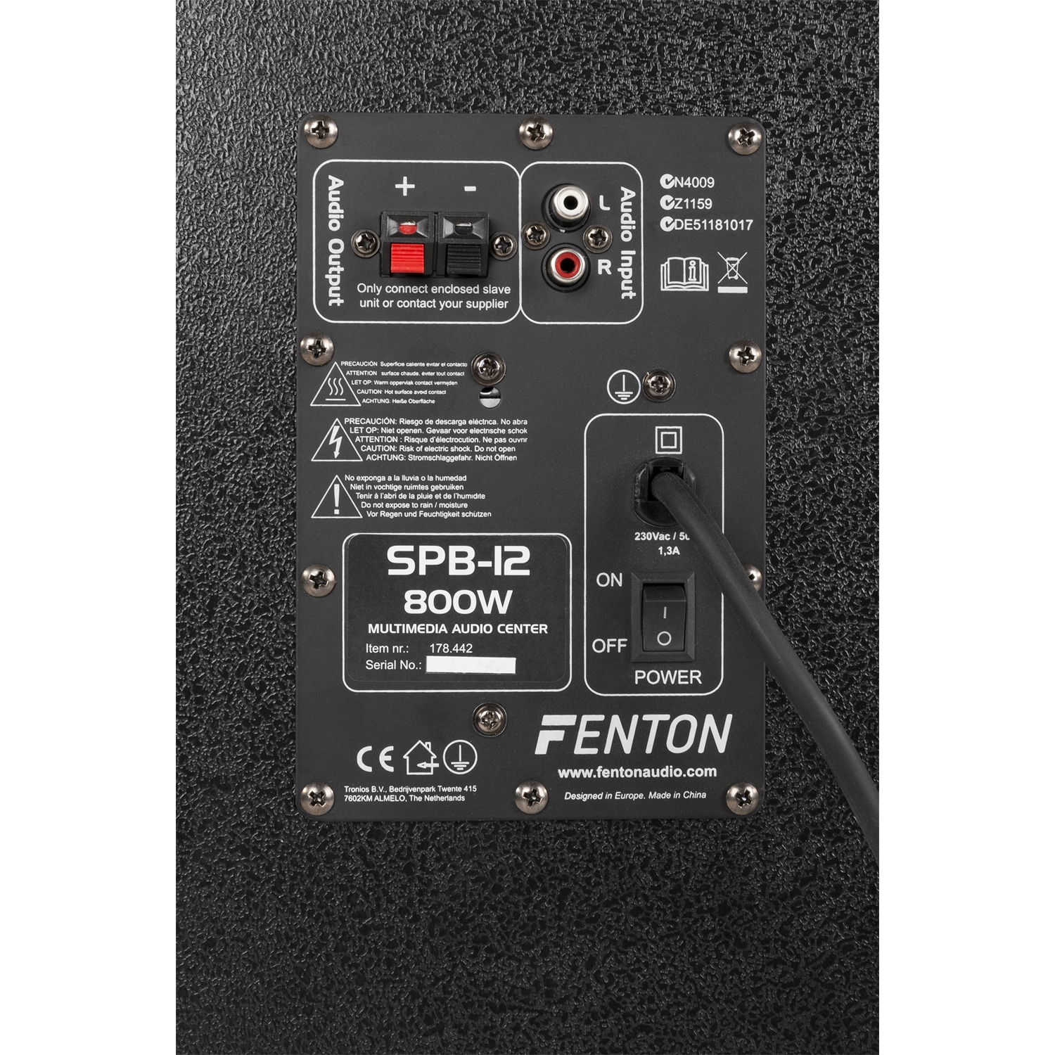 FENTON SPB-12 PA Σετ ημιεπαγγελ. ηχείων αυτοενισχυόμενο+παθητικό 12" 2 x 200 Watt MAX (ζεύγος) 178.442