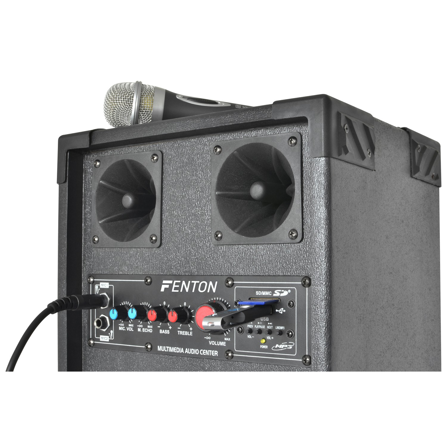 FENTON SPB-210 PA Σετ Αυτοενισχυόμενο+παθητικό 2x10" 2 x 300 Watt MAX MP3, USB, SD, Bluetooth (ζεύγος) 178.448