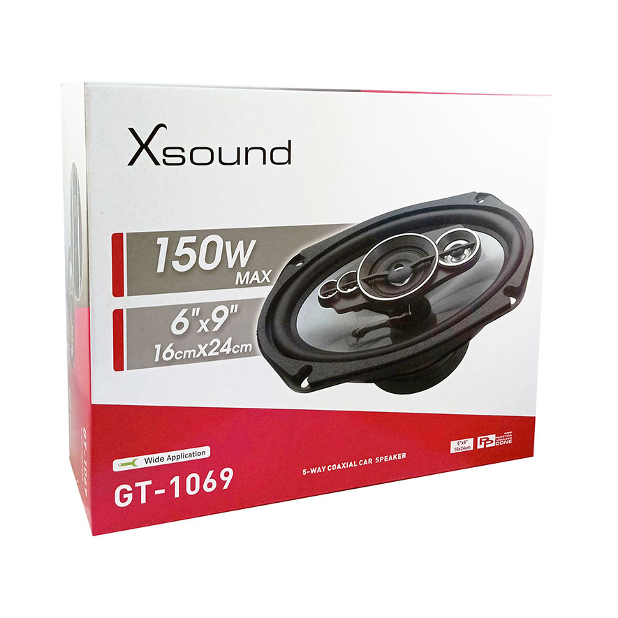 XSOUND GT-1069 Ζεύγος ομοαξονικών ηχείων Οβάλ 6'' x 9" 150 Watt 5 δρόμων