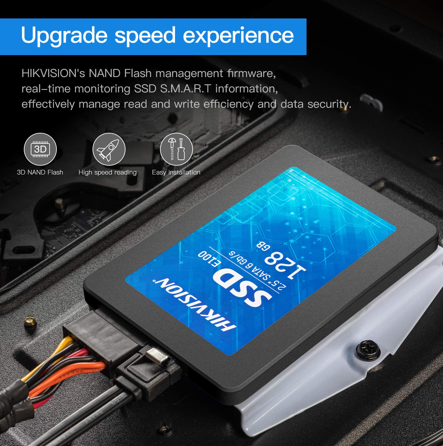 SSD HIKVISION HS-SSD-E100/128G Χωρητικότητας 128GB 2.5'' SATA3 3D NAND