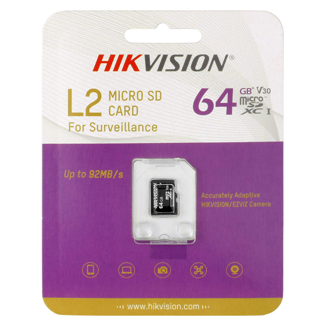 HIKVISION HS-TF-L2/64GB Κάρτα Μνήμης MicroSD 64GB Class10, U1