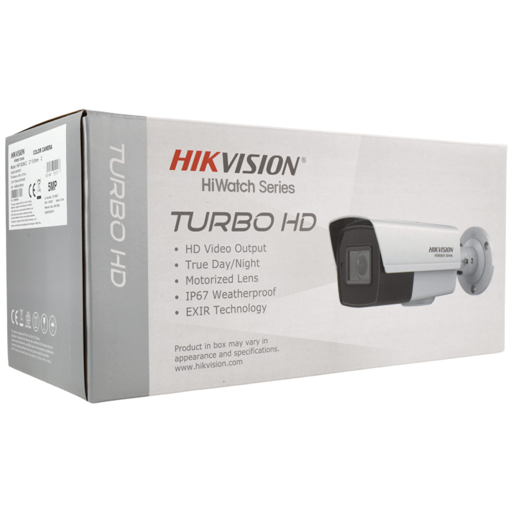HIKVISION HiWatch HWT-B350-Z Κάμερα Bullet 5Mpixels, Motorized Zoom Lens 2.7~13.5mm, 4in1, IP67, Smart IR 40m
