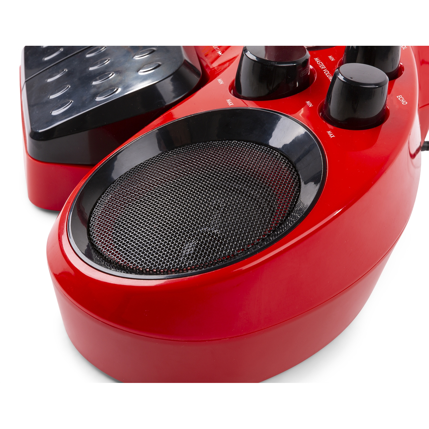 FENTON KSM15R STAGE SET RED Ηχείο Karaoke με 2 μικρόφωνα, USB, Aux In, BT και Φωτιζόμενο Χαλί 130.162