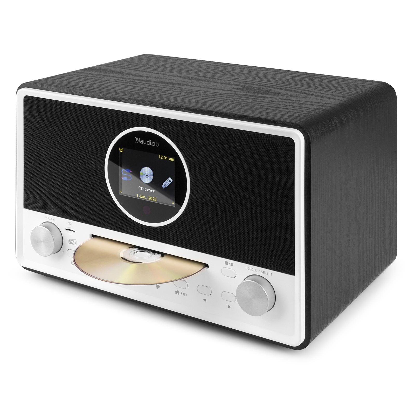 AUDIZIO LUCCA BLACK Stereo DAB+, FM , Internet radio με CD Player, Bluetooth, Aux IN, USB /SD και Alarm 102.254