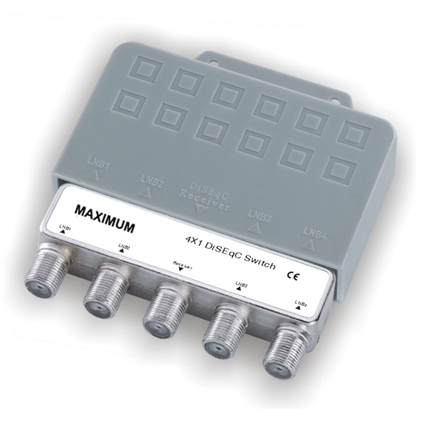 SAT-FOX, 2 Interruttori DiseqC 4/1, 4 SAT LNB, 1 Ricevitore - Foto 2