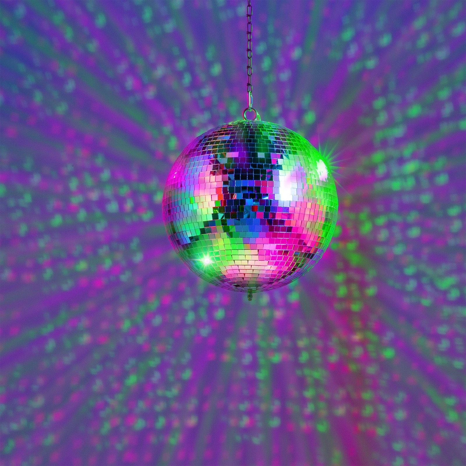 FuZZIX MB30ML Mirror Disco ball - Ντισκομπάλα 30cm (12") με μοτέρ με μπαταρίες και RGBW LEDs 151.337
