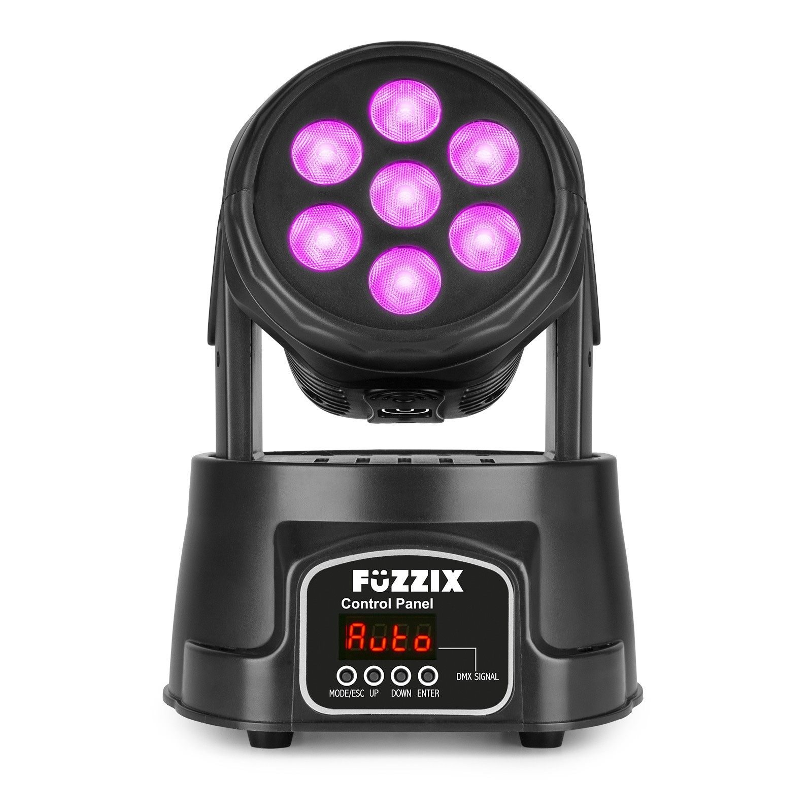 FuZZIX MHC706 Mini Moving Head Wash 7X 6W DMX 14-Channel RGBW LED 150.511