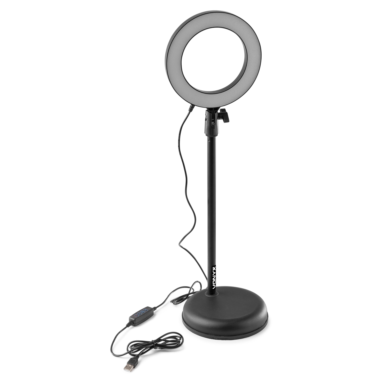 VONYX RL20 Ring lamp 16cm και Stand με θέση για 2x Smartphone και Μικρόφωνο 188.221