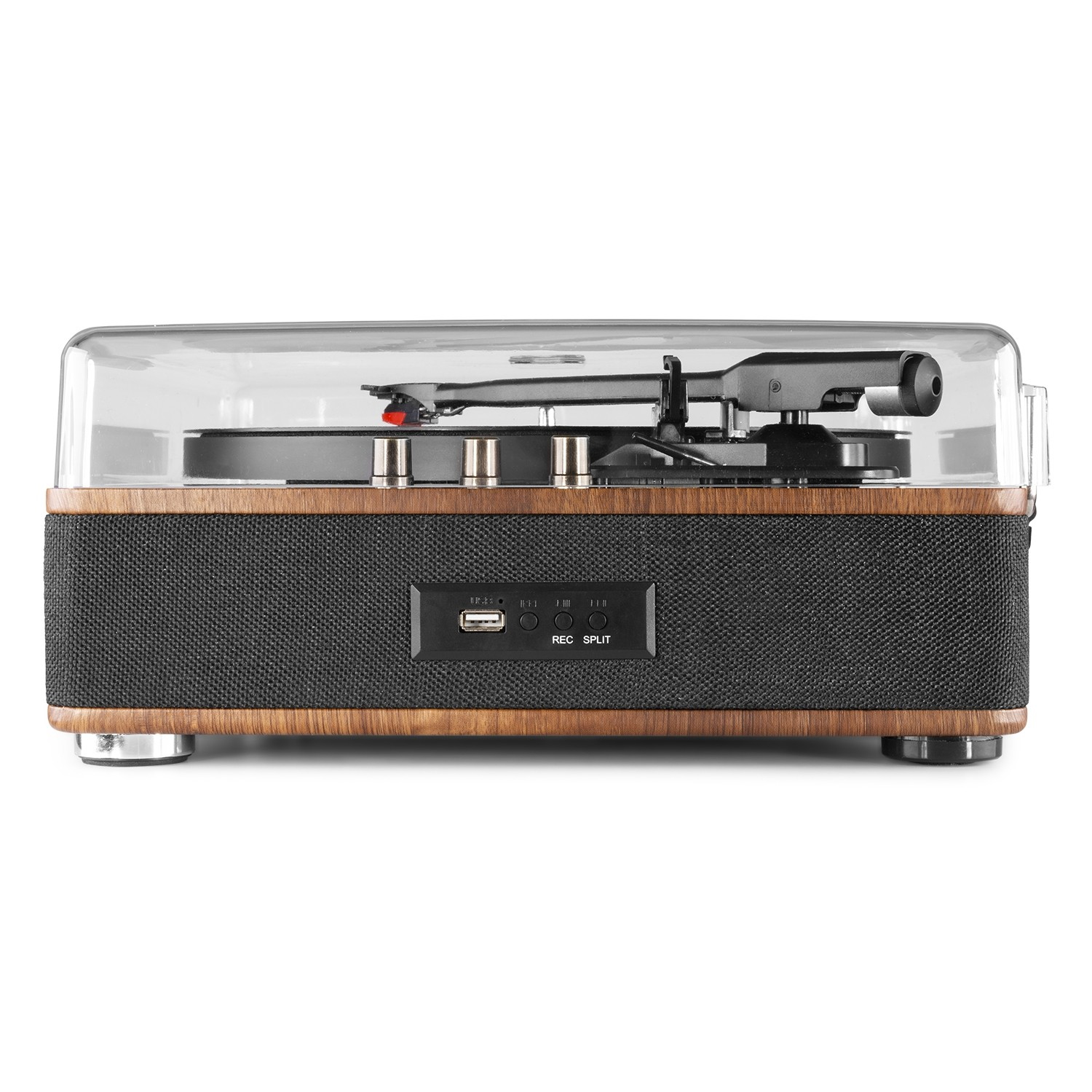 FENTON RP162 Πικάπ με Ενσωματωμένα Ηχεία, AUX, USB Player - Recording, Bluetooth σε σκούρο Ξύλο 102.168
