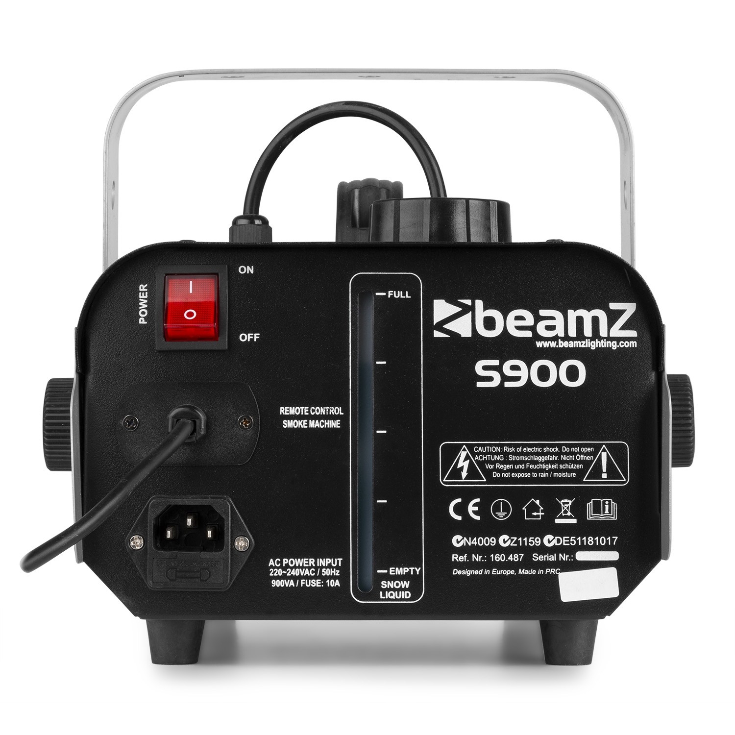 BEAMZ S900 Μηχανή Καπνού 900 Watt Με Ενσύρματο Χειριστήριο 160.487 --