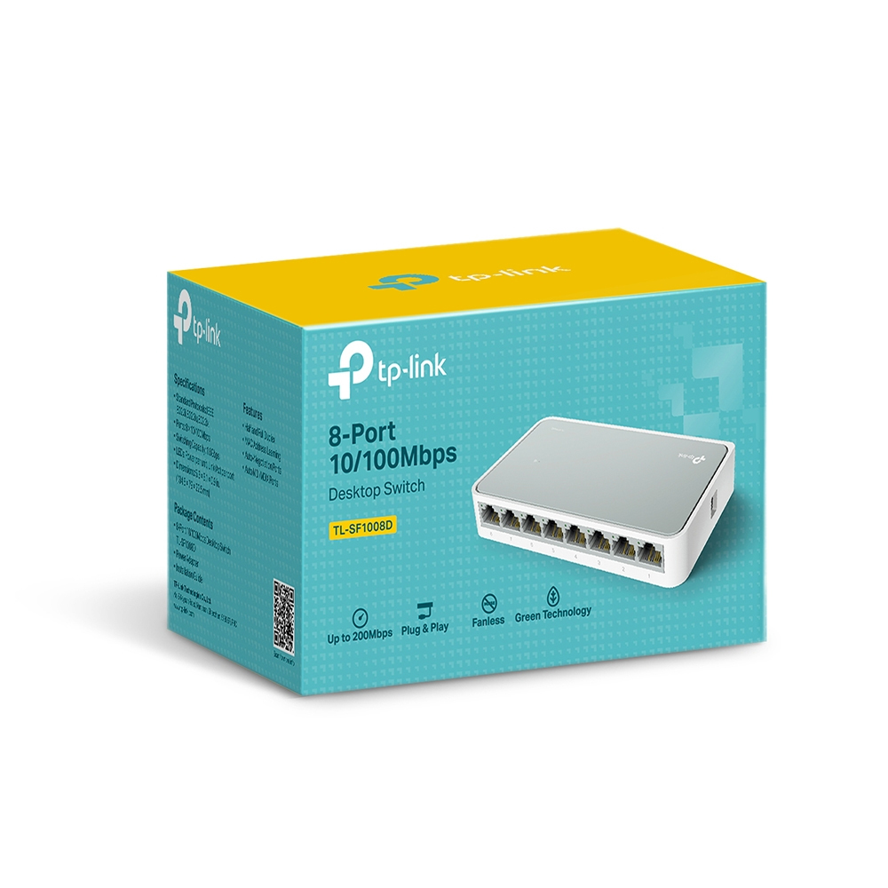 TP-LINK TL-SF1008D v12.0 Fast Ethernet Office Switch 8 Port 10/100