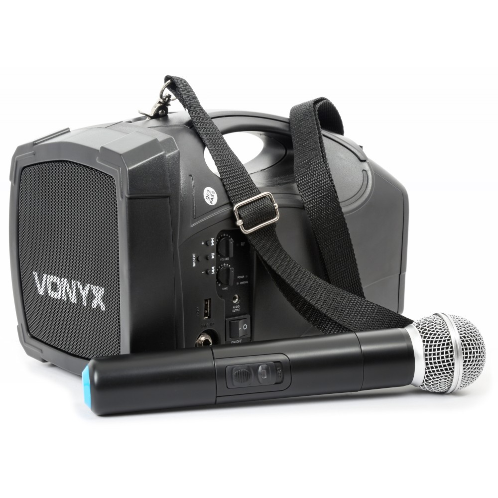 VONYX ST-010 Φορητό επαναφορτιζόμενο σύστημα 30 Watt RMS με USB και 1 Aσύρματο μικρόφωνο 178.869