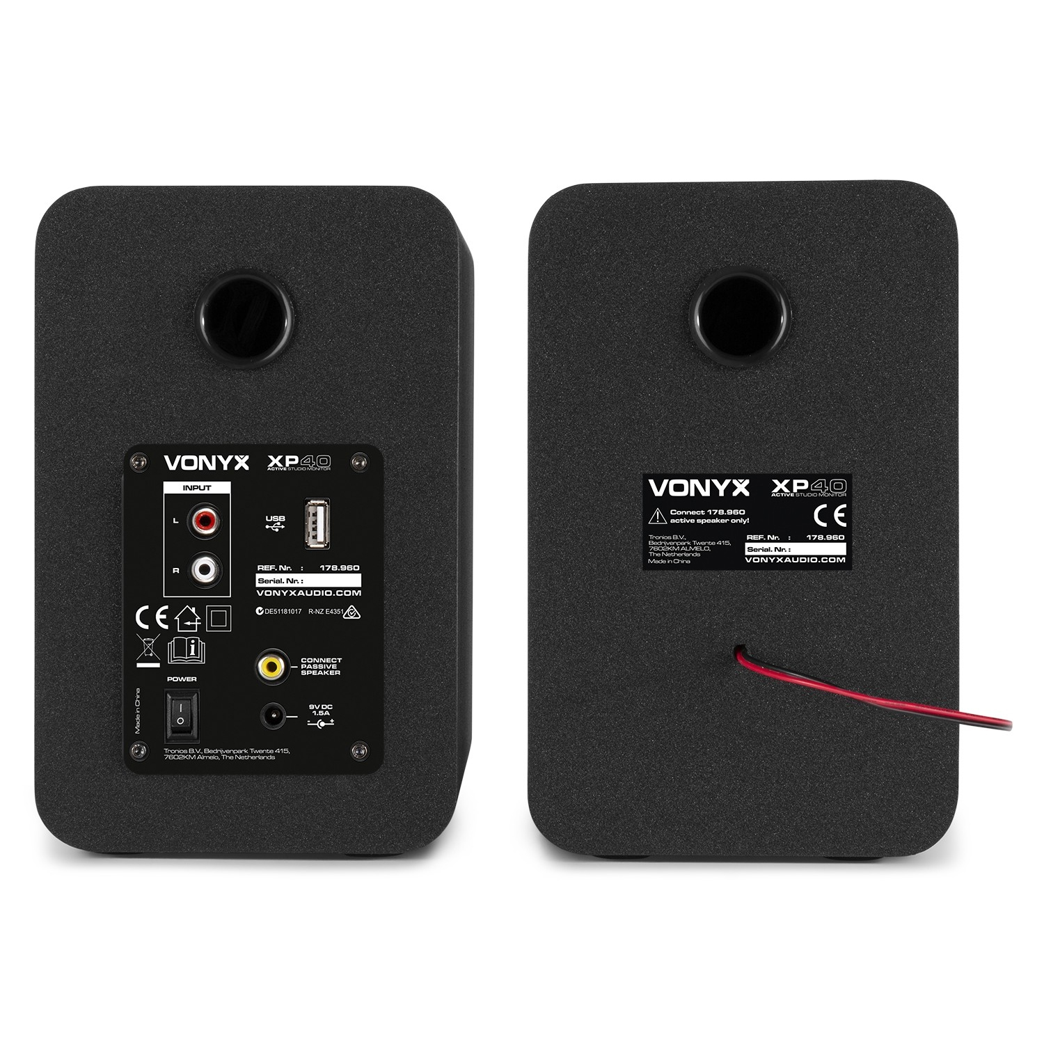 VONYX XP40 Ζεύγος Αυτοενισχυόμενων Studio Monitor 4" ηχείων με USB και Bluetooth (ζεύγος) 178.960