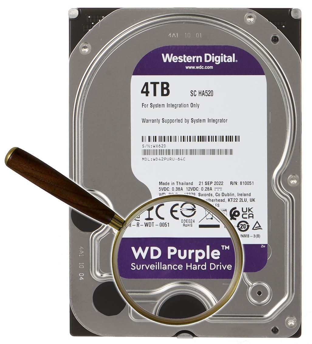 WESTERN DIGITAL WD42PURU Purple Surveillance HDD 4TB 3.5