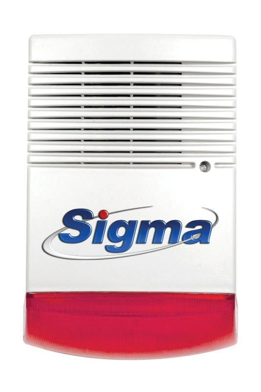 Sigma IBIS Αυτόνομη αυτοπροστατευόμενη σειρήνα 120db με KOKKINO φλας