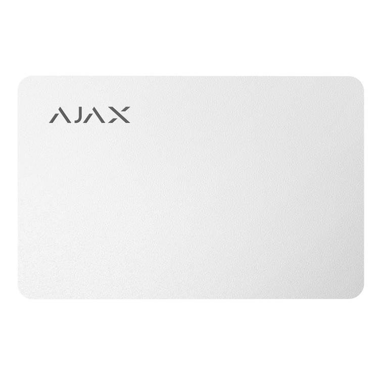 AJAX PASS WHITE - Κάρτα ανέπαφης λειτουργίας σε Λευκό χρώμα, για χρήση με πληκτρολόγια KeyPad PLUS