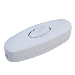 OEM POR-0096 Διακόπτης Rocker ON-OFF Οβάλ Ενδιάμεσος Χειρός 250V Λευκός