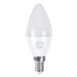 GloboStar 60002 Λάμπα LED E14 C37 4W AC 230V IP20 Φ3.7 x Υ10cm Θερμό Λευκό 2700K   