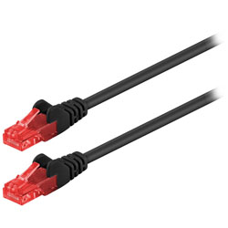 GOOBAY 68677 Καλώδιο δικτύου U/UTP CAT6 patchcable 1m σε Μαύρο 