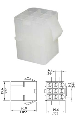 826131-9PE (6700/P9) CYI Φίσσα πλαστική αρσενική 9P
