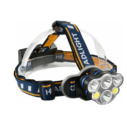 9021 Επαναφορτιζόμενος Φακός Κεφαλής 800 Lumens, 6 LED, Micro-USB, IP44