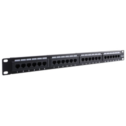 GOOBAY 93866 Patch panel κατηγορίας CAT 6 UTP 24 θυρών χωρίς Σφιγκτήρες σε Μαύρο