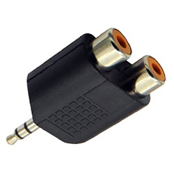 AA-043 Adaptor Audio καρφί 3.5mm STEREO αρσενικό σε 2xRCA θηλυκό (JT-3189A)