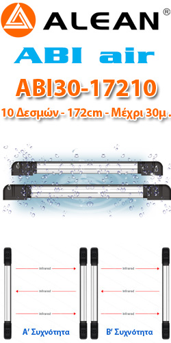 Alean ABI30-17210 Υπέρυθροι ανιχνευτές τύπου κολόνας ABI AIR 10 δεσμών ύψους 172cm εμβέλειας 30 μέτρων