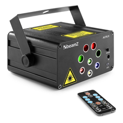 BEAMZ Acrux Quatro RG Gobo Laser 300mW με RGBW Leds και Τηλεχειριστήριο IRC (152.610)
