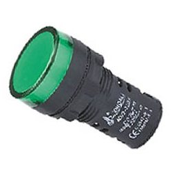 AD127-22DS GREEN Ενδεικτική λυχνία LED Πράσινη 12V AC-DC Φ22